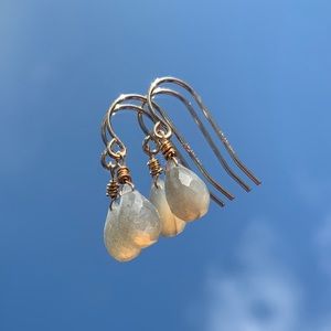 labradorite teardrop earrings